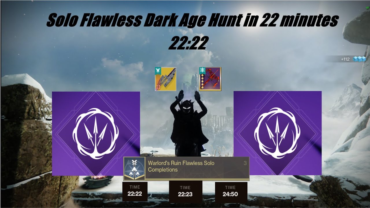 Solo Flawless Dark Age Hunt in 22 Minutes Ethically! (22:22, Hunter)