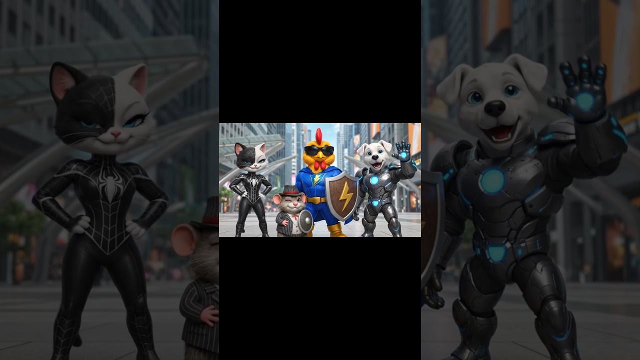 Teamwork Heroes! Blue, Black & White Clean Up City Mouse Mischief (3D Cartoon)4