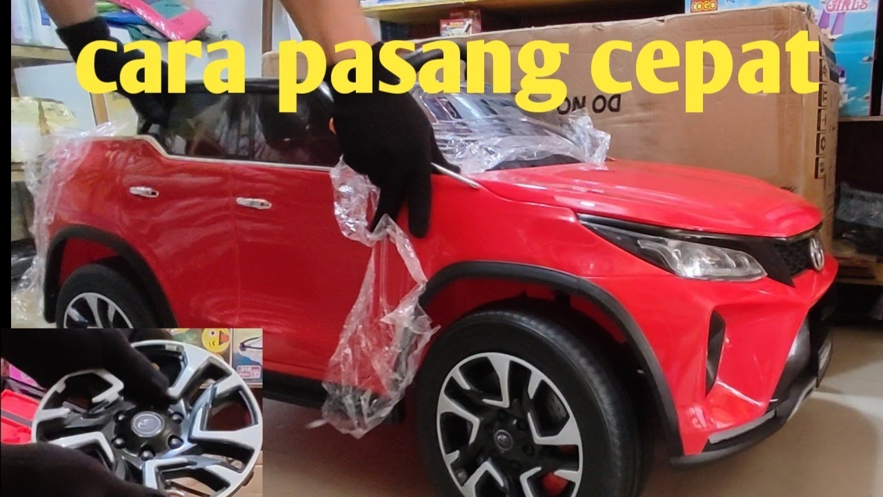 Merakit mobil Aki fortuner, trik cara pasang cepat.