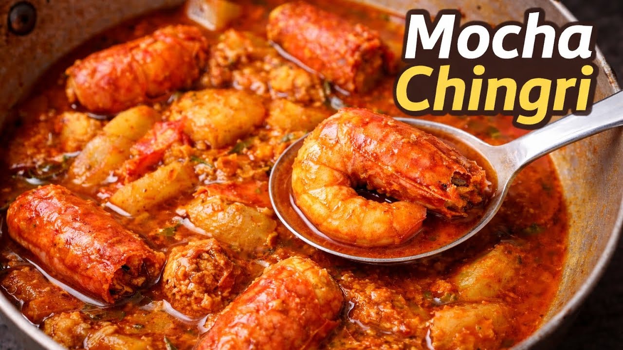 Mocha Chingri 🍤 Recipe with Cauliflower | Prawn with Fulkopi & Alu |Quick & Easy #foodlover #cooking