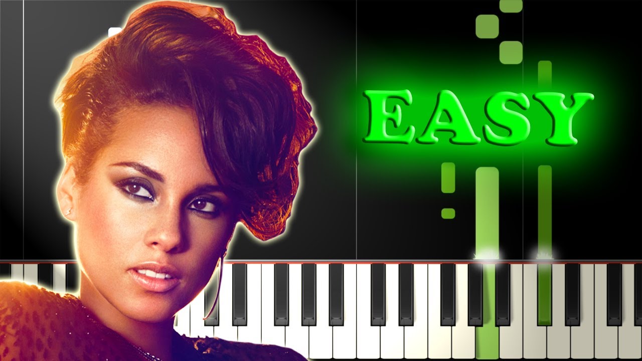 ALICIA KEYS - GIRL ON FIRE - Easy Piano Tutorial