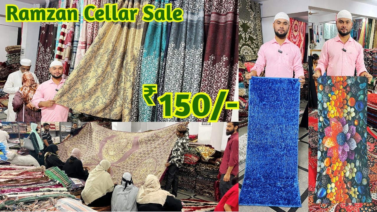 A.S. Handlooms Cellar Ka Dhamaka Offer Ramzan Special ₹ 1000/4 Bedsheets Imported Curtains Carpets