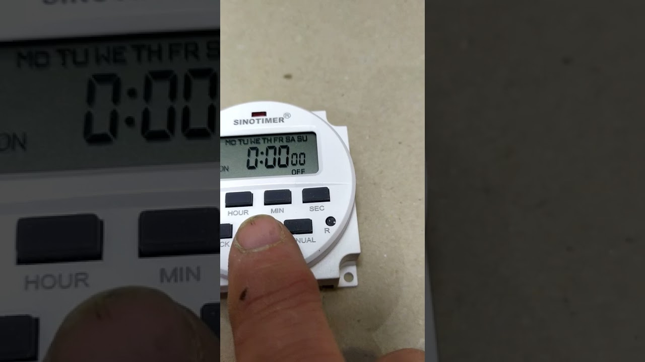 programar temporizador por segundos para volteo automático de incubadora de huevos