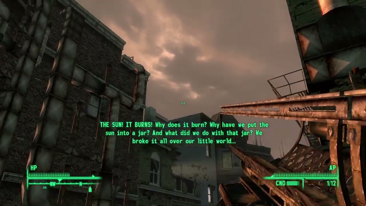 No matter what, the Worm Preacher WILL finish his sentence.. #fallout3 
