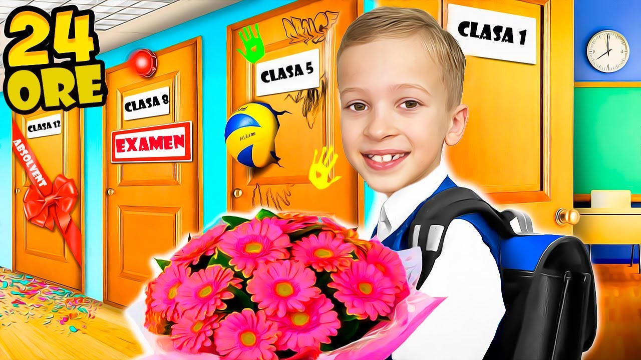 🎓 ȘCOALA în 24 de ORE ⏰ Sketch amuzant 😱 Back to School
