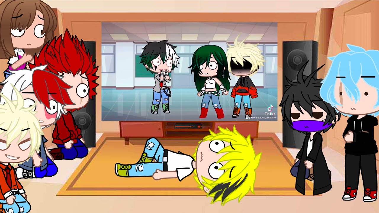 Mha react to deku (female deku)/my au/mha/