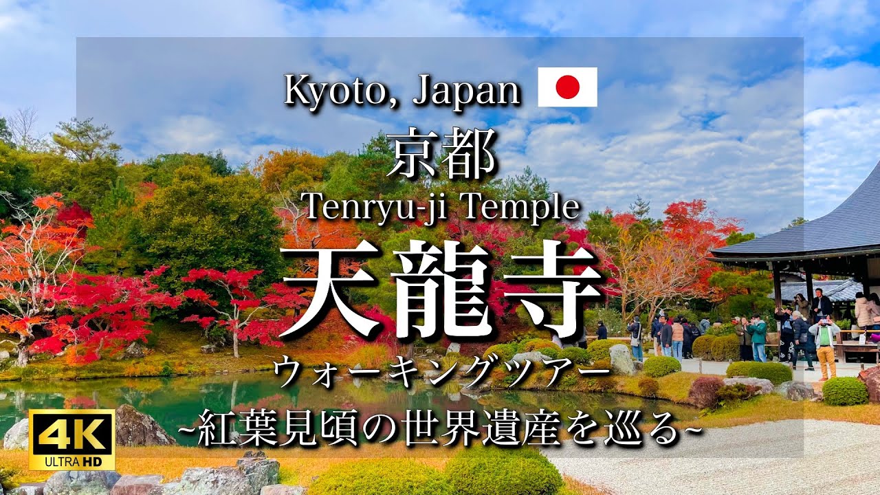 Autumn Leaves at Tenryu-ji Temple in Kyoto, Japan | World Heritage Site in Arashiyama [4K]