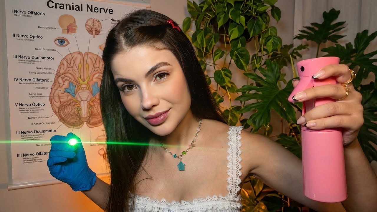 ASMR | Exame do Nervos Cranianos com os OLHOS FECHADOS  🧠👃👂
