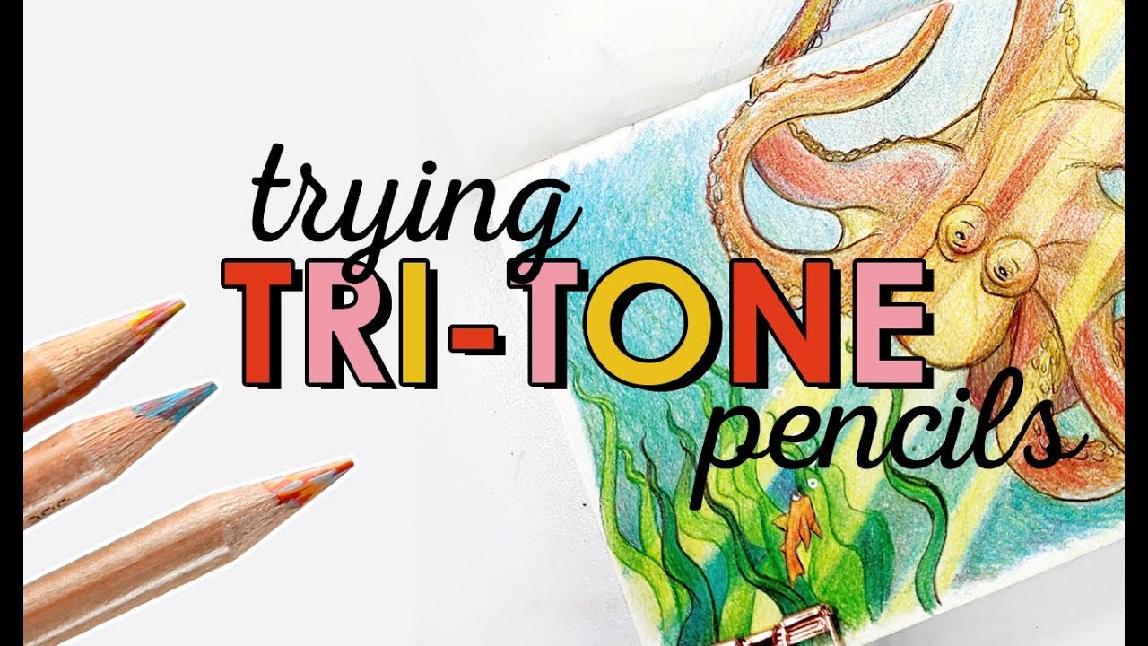 NOT JUST A GIMMICK? Trying TRI-TONE Colored Pencils! Sketchy Tuesday no 11