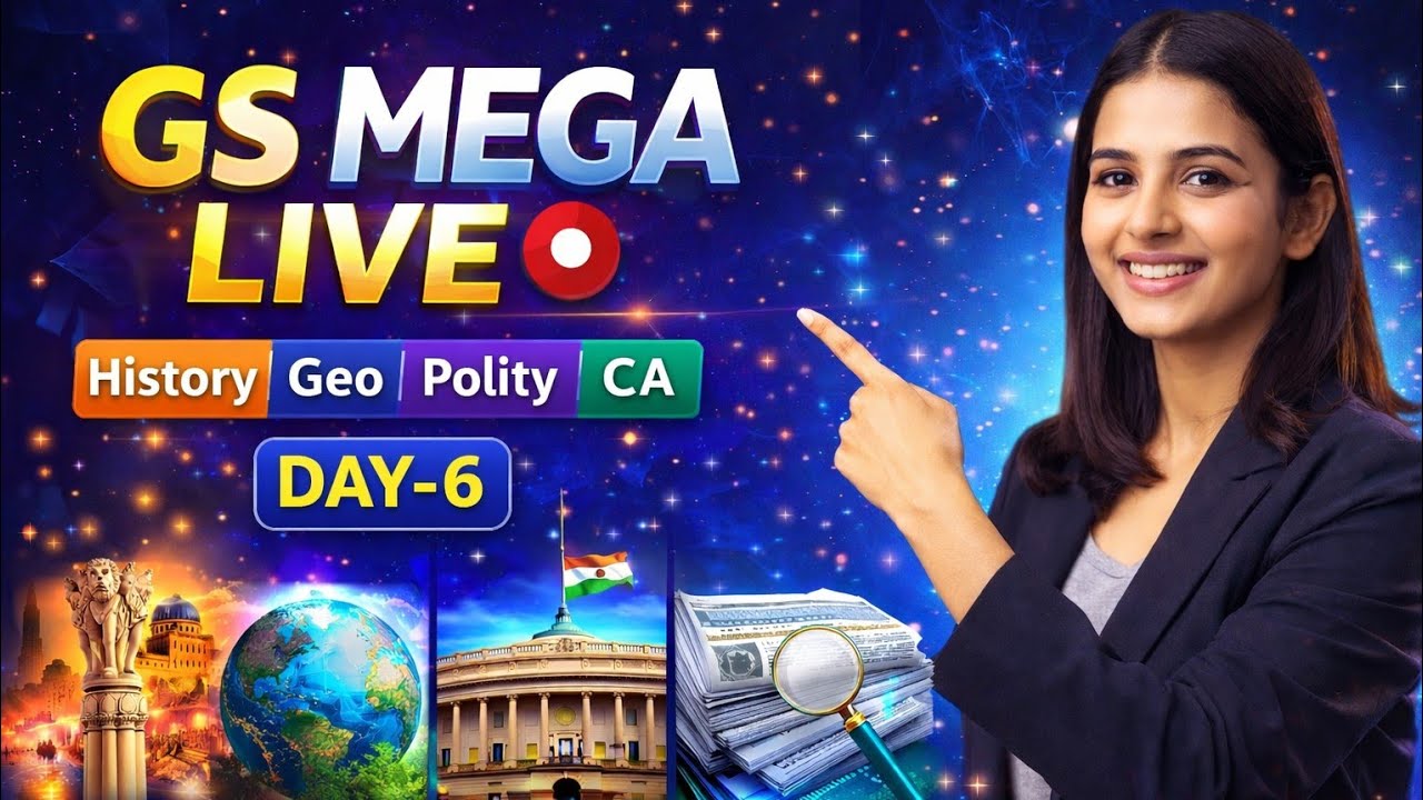 GS MEGA LIVE 🔴 | History + Geography + Polity + Current Affairs | SSC | Railway | Bank | Police 2026