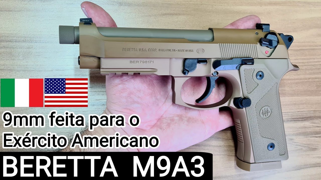 BERETTA  M9A3 - Teste e Apresentação da 9mm feita para o Exército Americano! Opinião + Sig Sauer M17