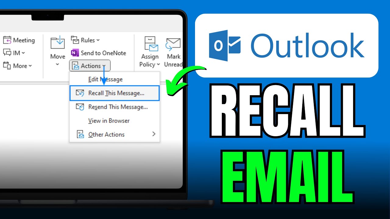 How To Recall Email In Outlook