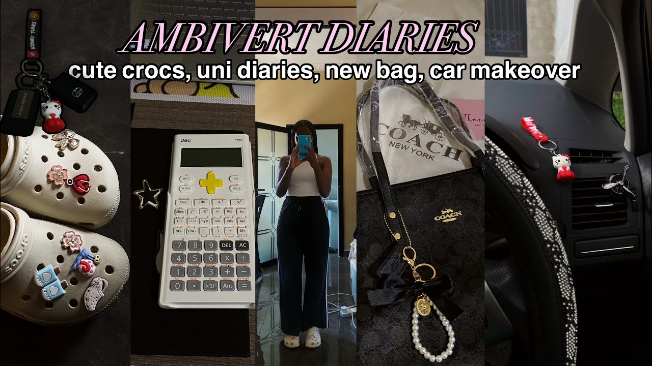 ambivert diaries🧸🍒: car makeover, uni diaries, new bag, cute crocs customization 𝜗ৎ