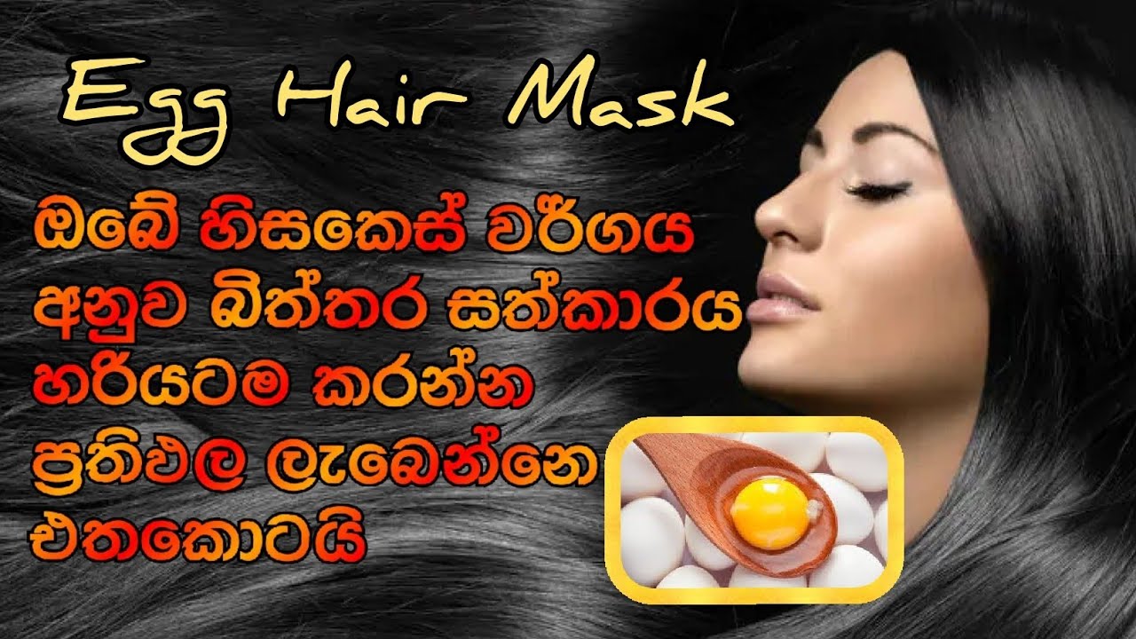 පිරිපුන් කෙස් කලඹකට බිත්තර සත්කාරය Egg Hair Mask/sinhala