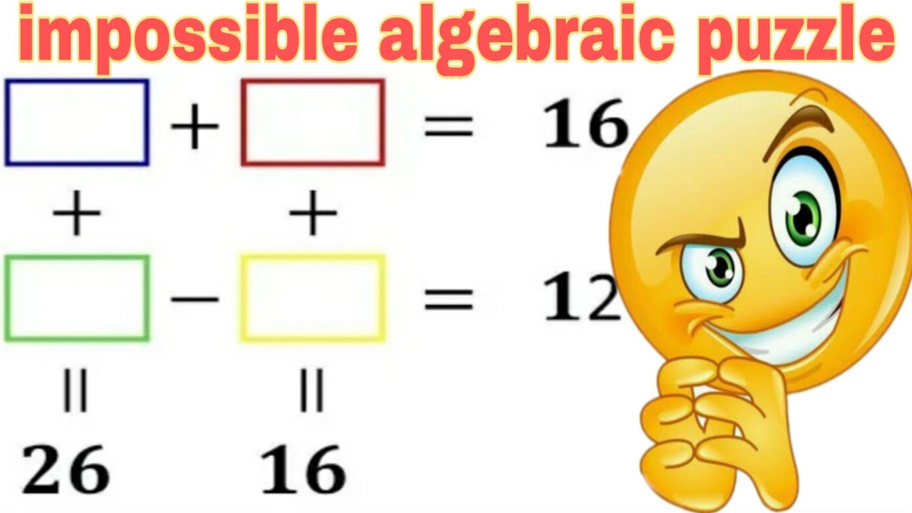 Impossible Algebraic Puzzle | Only MasterMind can solve this |maths puzzle