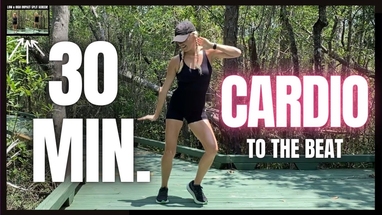 30 MIN CARDIO TO THE BEAT 🔥 FAST CALORIE & FAT BURNING 🔥 HIIT WORKOUT 🔥 HIGH/LOW IMPACT SHOWN