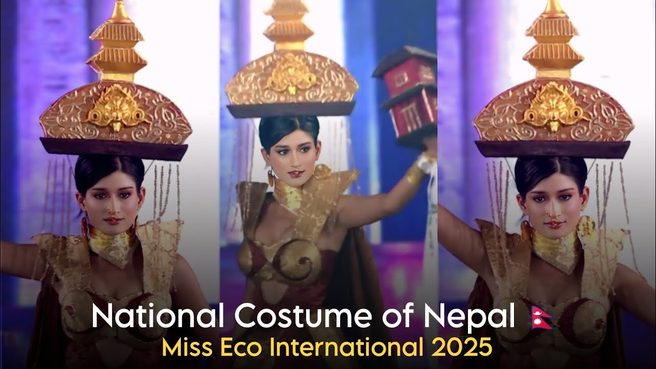 Miss Eco Nepal 🇳🇵🤩 National Costume at Miss Eco Intl 2025 #missecointernational #nationalcostume #yt