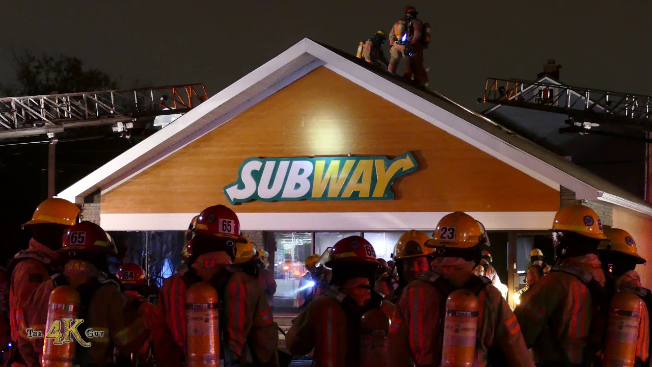 Lachine: Restaurant Subway incendi&eacute; / Arson fire at fastfood restaurant 11-26-2019