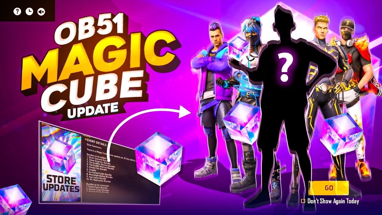 OB51 Magic Cube Store Update🔥🤯|29 October Next Magic Cube Bundle| Free Fire New Event | ff new event