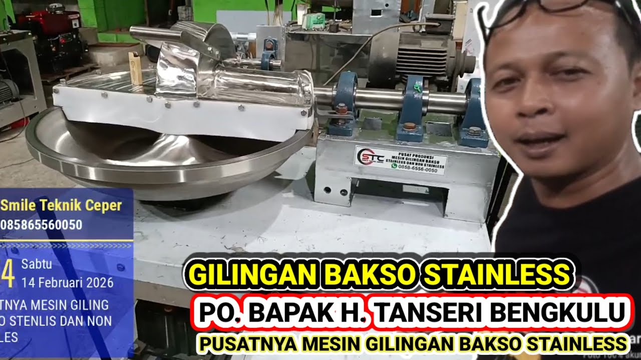 GILINGAN DAGING BAKSO STAINLES PENGGERAK DIESEL BAGUS BUAT USAHA | MESIN BAKSO
