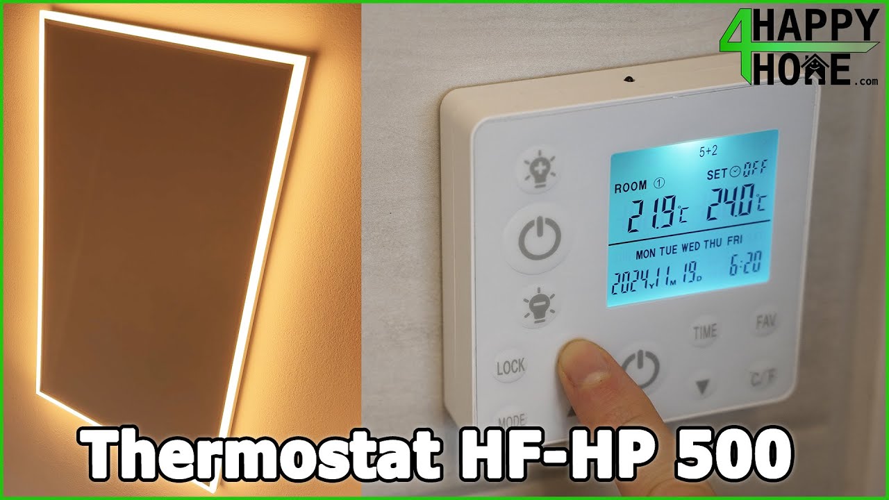 Funktionen des Thermostats der Decken-Infrarotheizung: Heidenfeld HF-HP 500