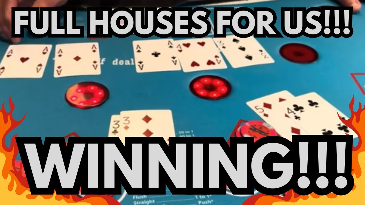 ULTIMATE TEXAS HOLD 'EM in LAS VEGAS! FULL HOUSES FOR US!!! WINNING SESSION 💰