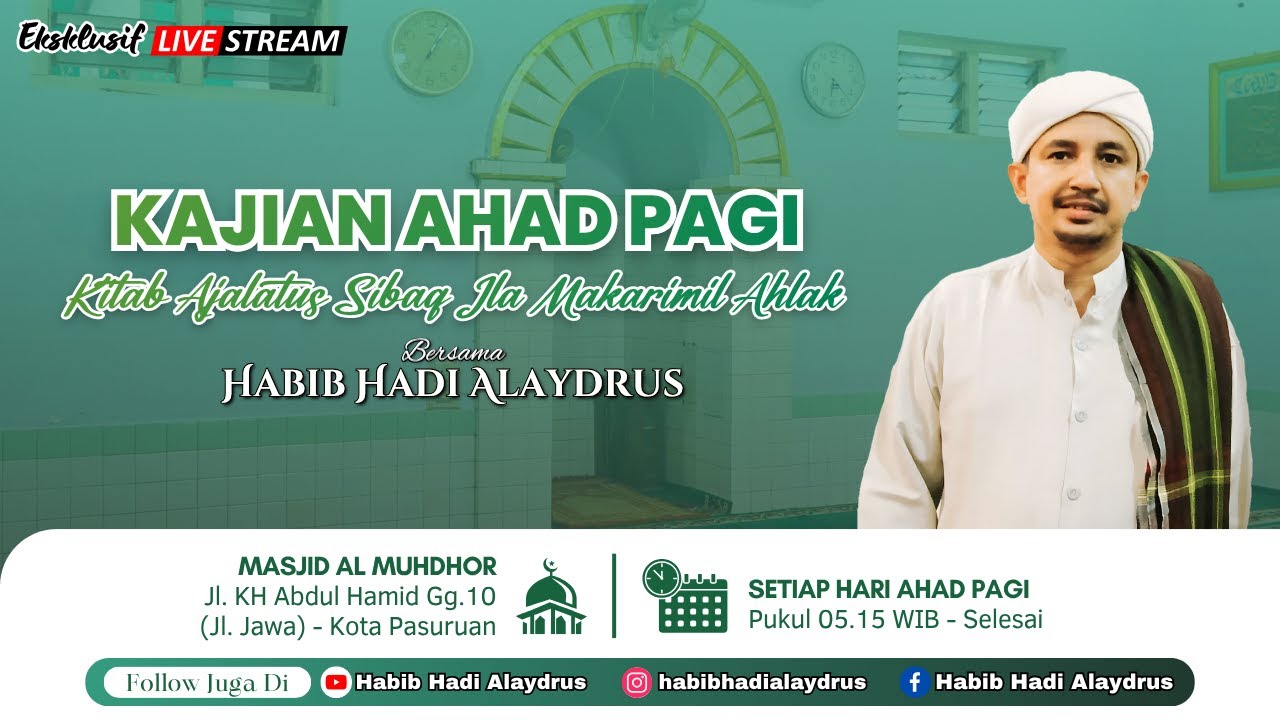 [LIVE] Kajian Kitab Ajalatus Sibaq Ila Makarimil Akhlaq - Menghormati Tamu Tanda Kesempurnaan Iman