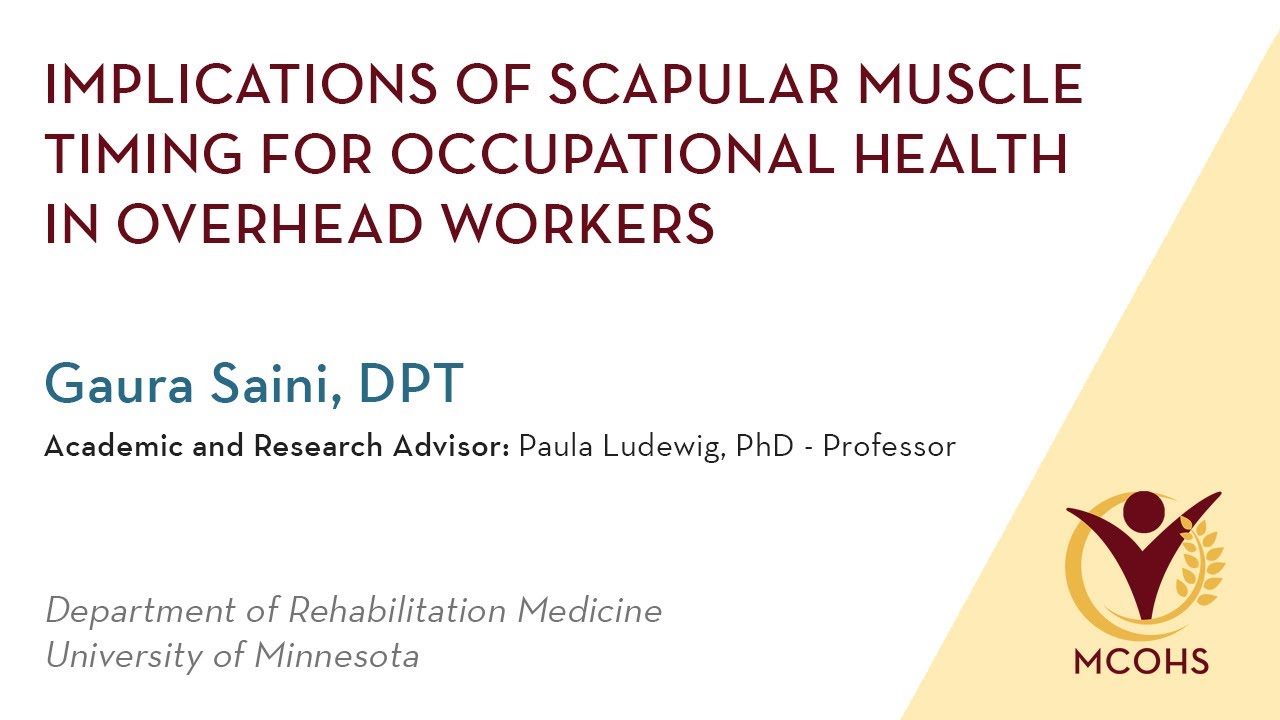 Implications of Scapular Muscle Timing for Occupational Health in Overhead Workers