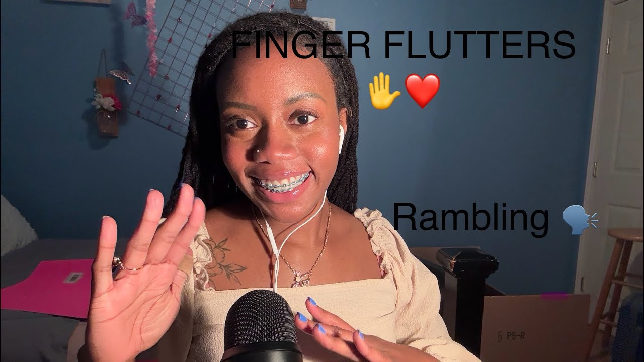Finger flutters and life update| ASMR (rambling, hand sounds, tapping)