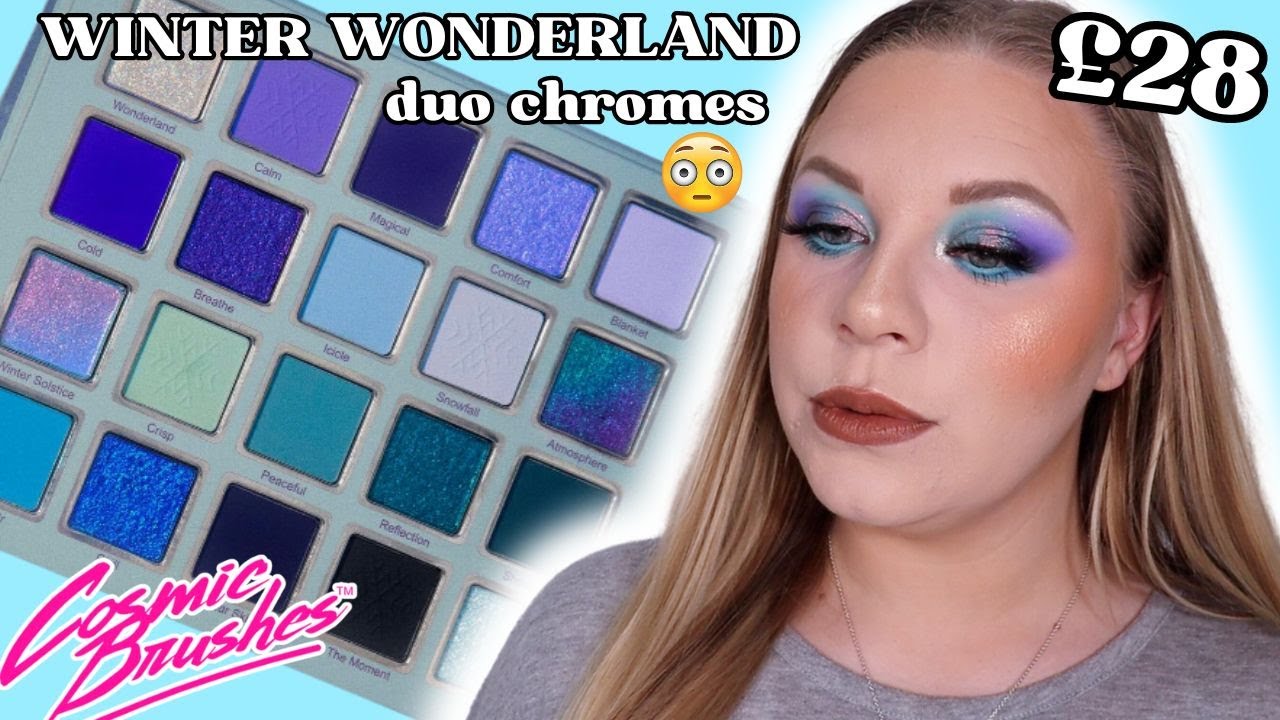 Палитра теней COSMIC BRUSHES «Зимняя страна чудес» 💙 | образцы, руководство и обзор | makeupwitha...