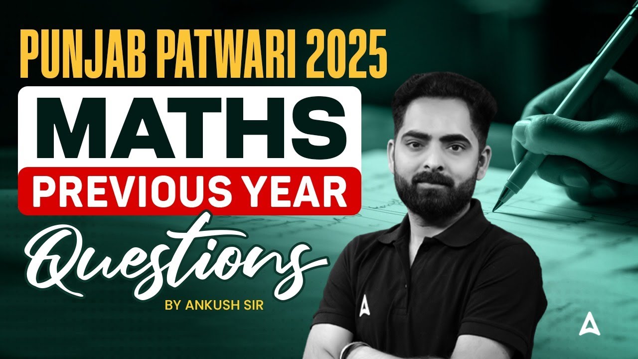Punjab Patwari Previous Question Paper | Maths Previous Year Questions for Patwari Exam | Ankush Sir