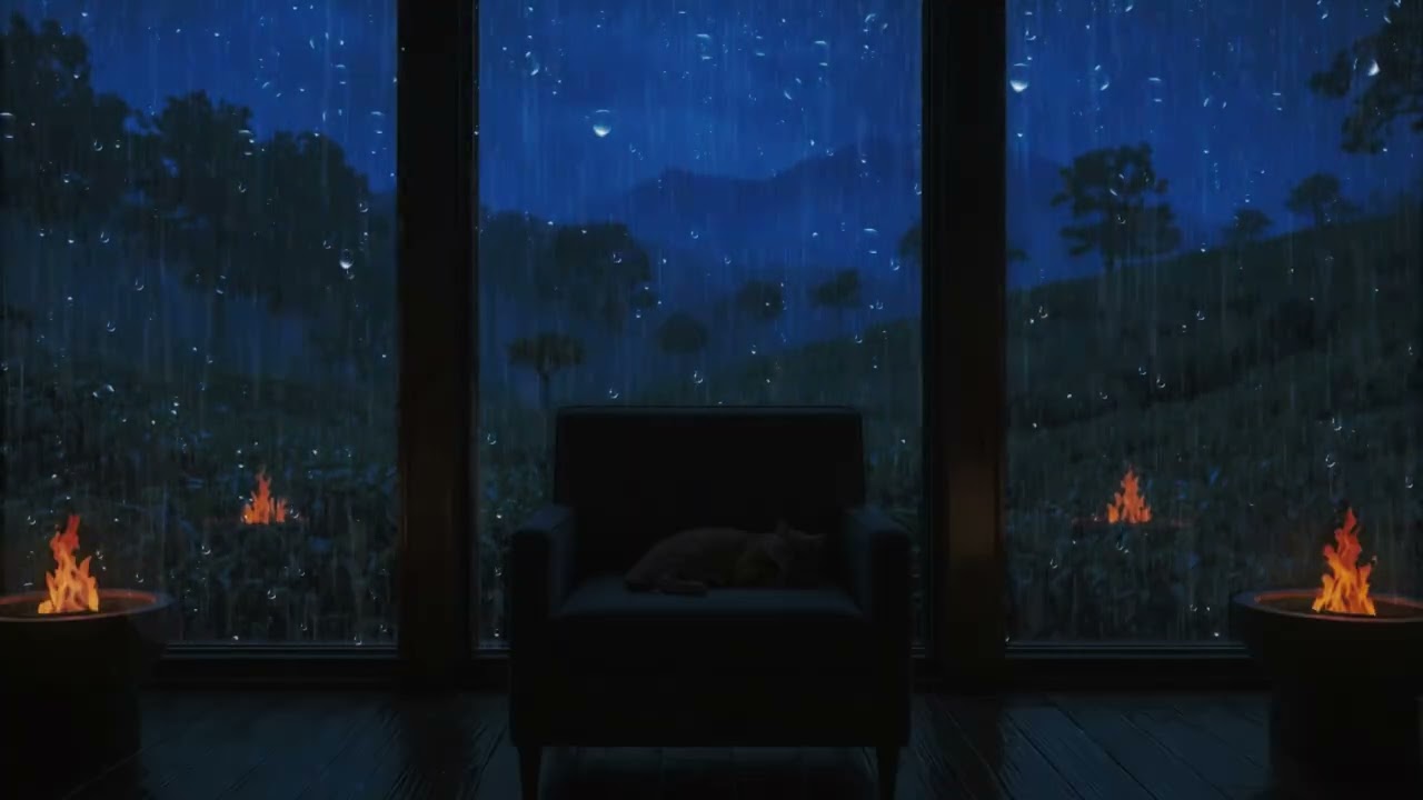 Thunderstorm Sounds for Deep Sleep | Rain on Window Ambience