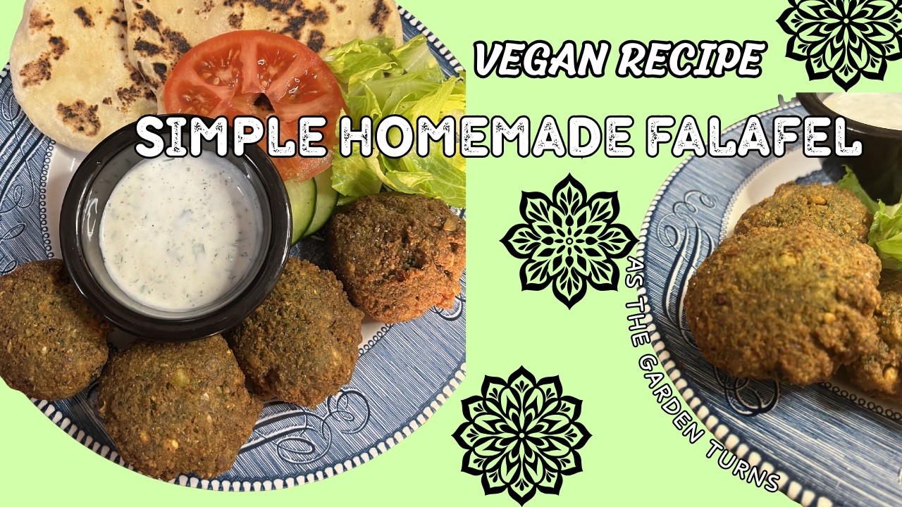 SIMPLE HOMEMADE FALAFELS! 100% VEGAN RECIPE! MADE WITH CHICKPEAS! #asthegardenturns #veganrecipe