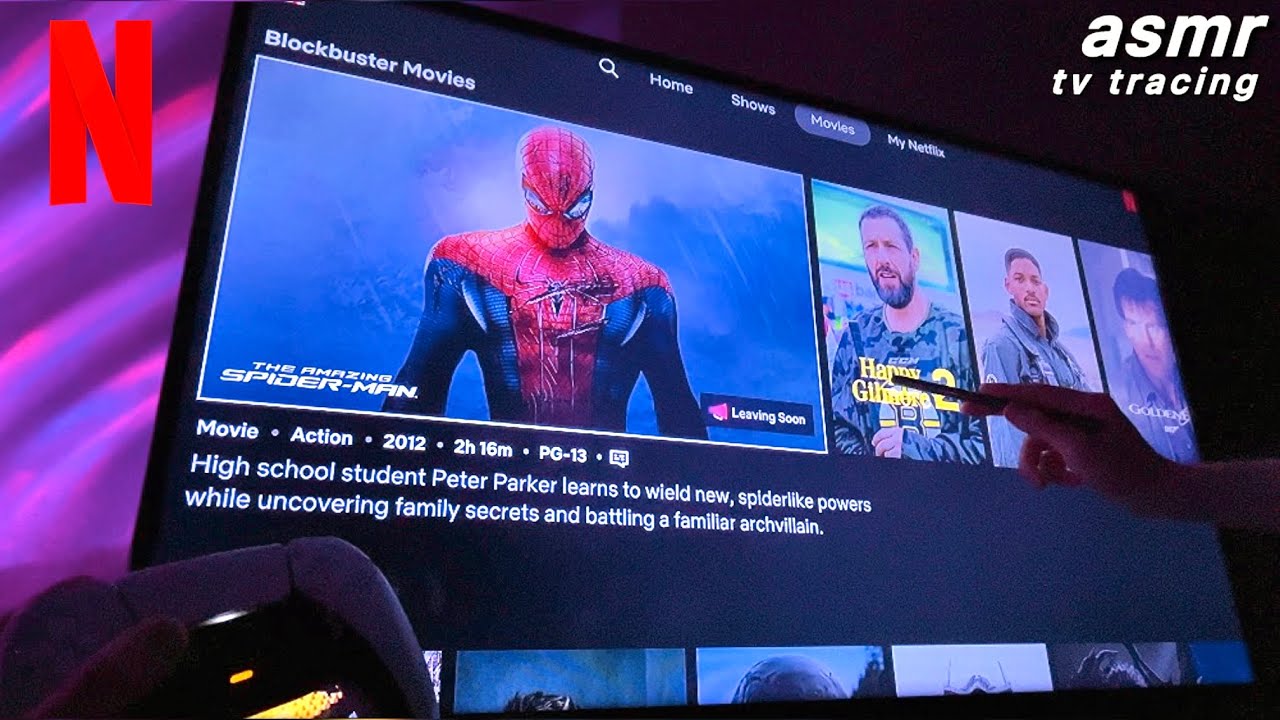 ASMR | NEW Scrolling Through My Netflix 🍿💤 (tv tracing + whispering)