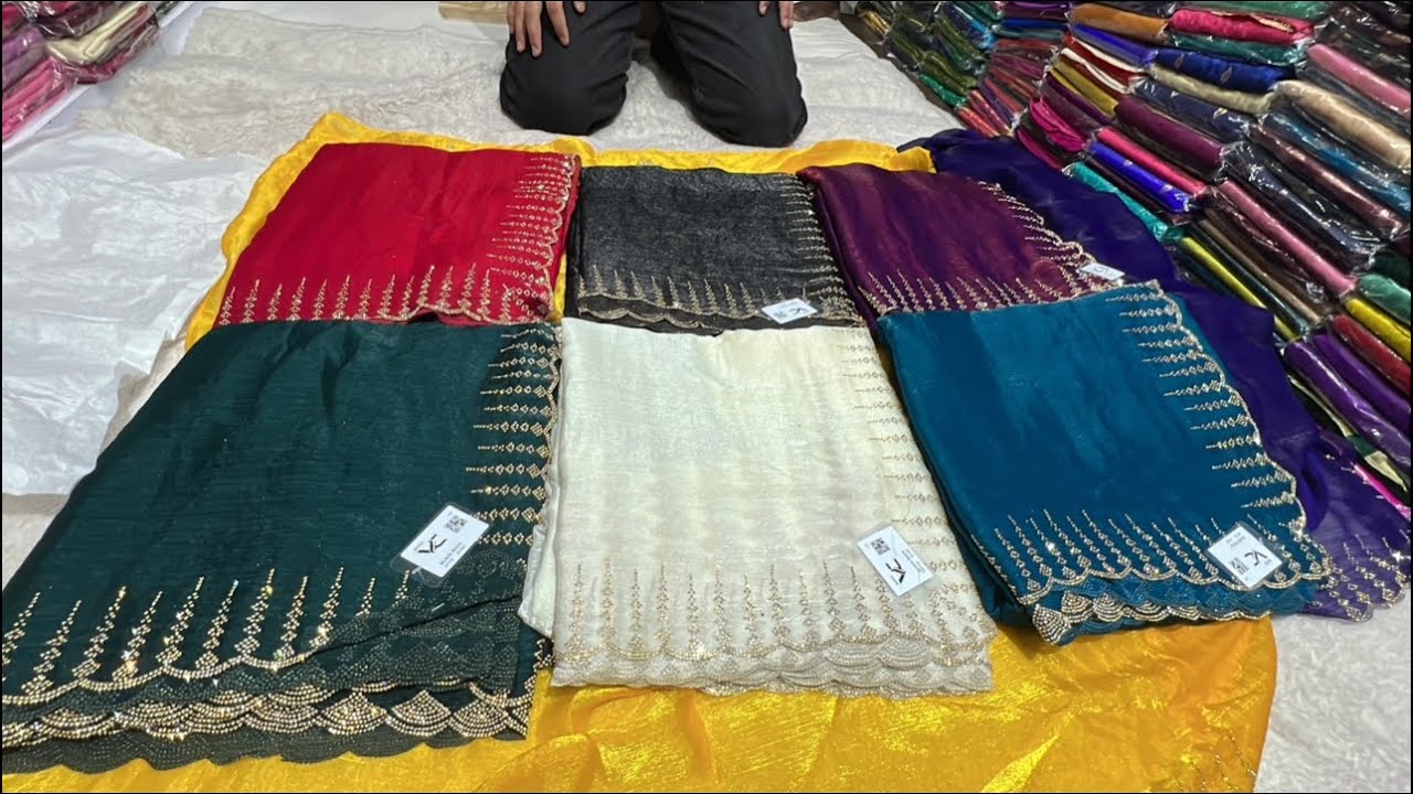 Chickpet Bangalore wholesale fancy designer sarees||Single saree courier available