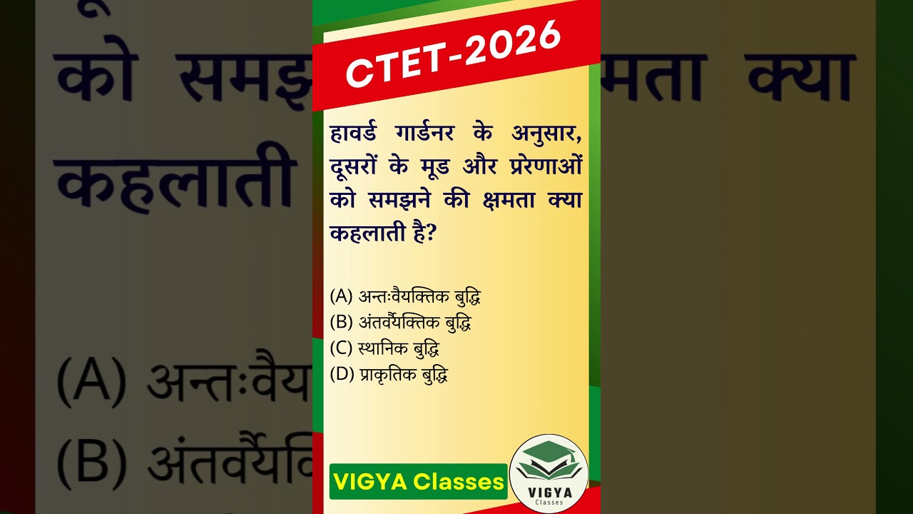 CTET 2026 MCQ | CTET Latest Questions | CTET 2026 Preparation | CTET Exam Practice Set (15)