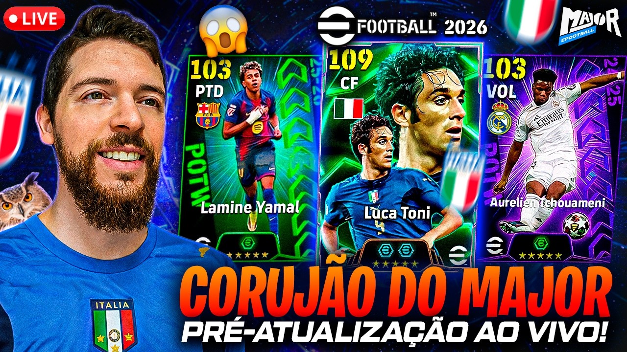 🔥 CORUJÃO COM MaJor! Madrugada de Builds, Resenha e as NOVIDADES do eFootball AO VIVO!