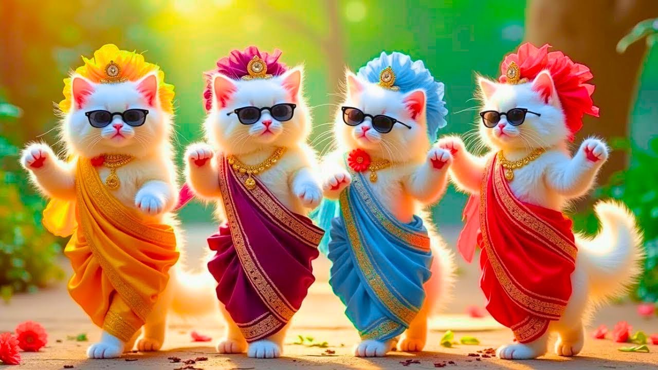 म्याऊं डांस पार्टी | Funniest Dancing Cat FUNNY  Ever 😹💃 #catdance #funnycat #cutecat