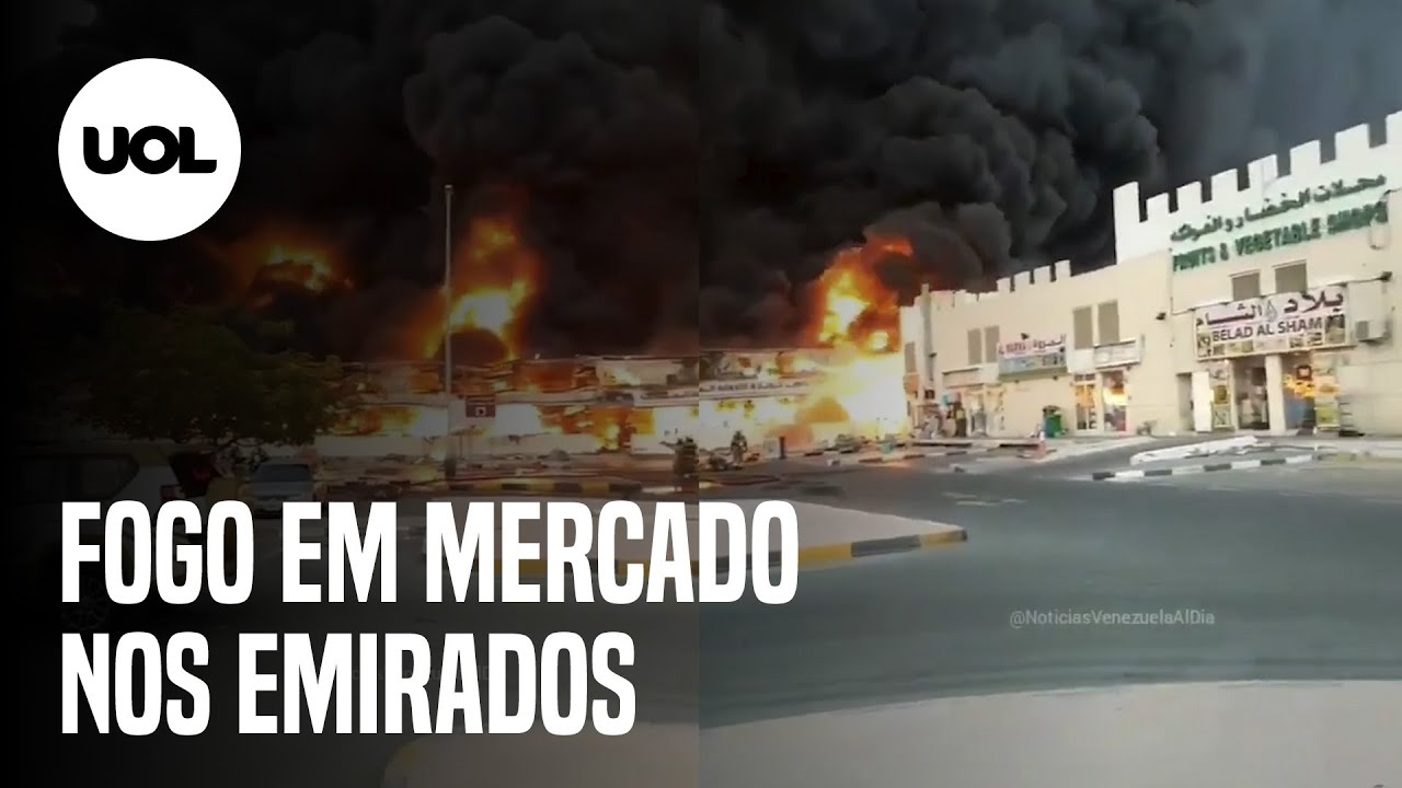 Inc&ecirc;ndio atinge mercado em Ajm&atilde;, nos Emirados &Aacute;rabes