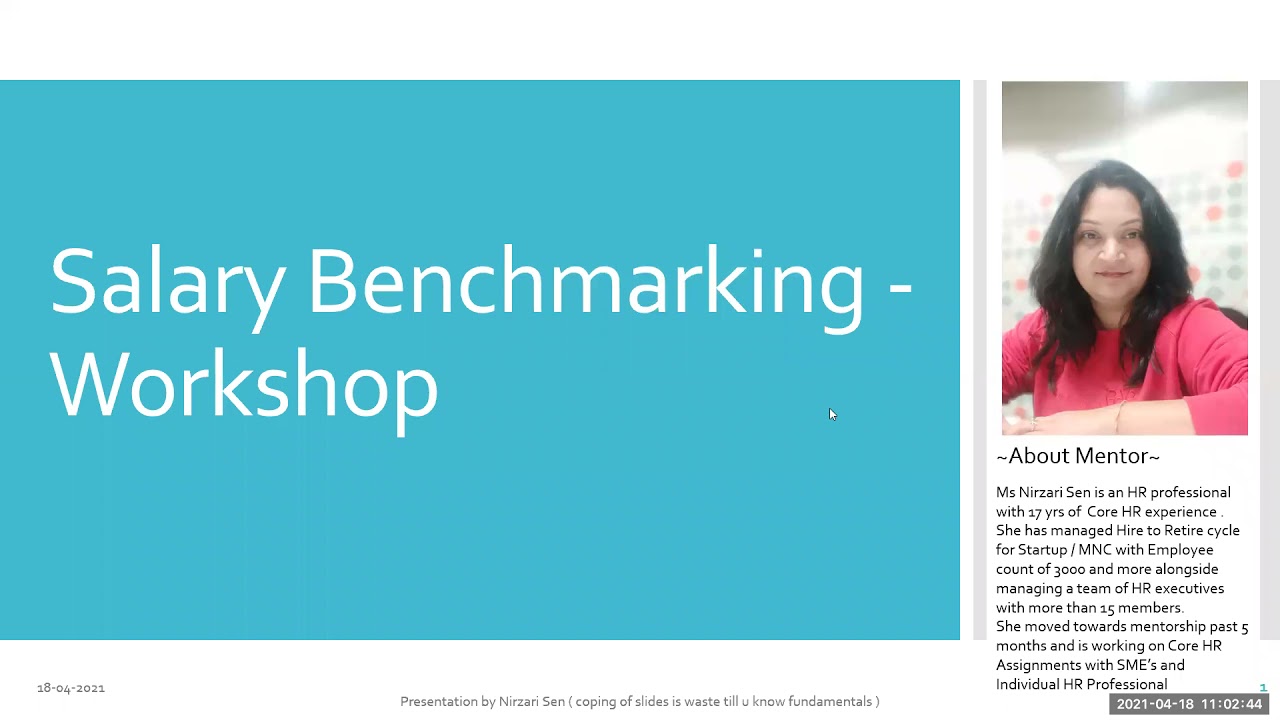 Compensation Benchmarking Probono Session