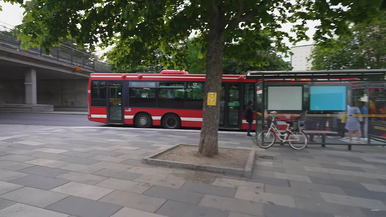 Sweden, Stockholm, bus 115 ride rom Råcksta to Vällingby