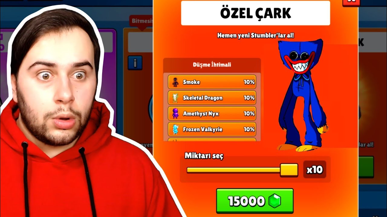NEW SKİN HUGGY WUGGY 15.000 GEMS 🤩 - STUMBLE GUYS