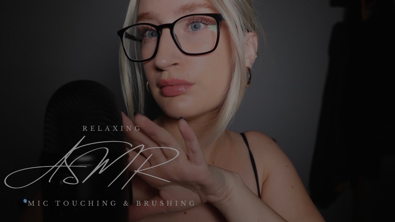 ASMR Relaxing Mic Touching, Brushing and Fluffy Mic Sounds: No Talking