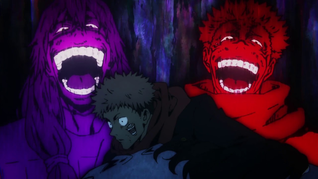 Mahito and Sukuna laughing at itadori - [junpei death]