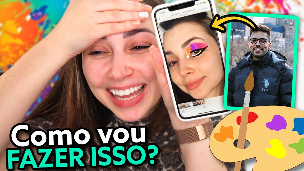 REPRODUZI NA MAQUIAGEM O DESENHO DO MEU NAMORADO