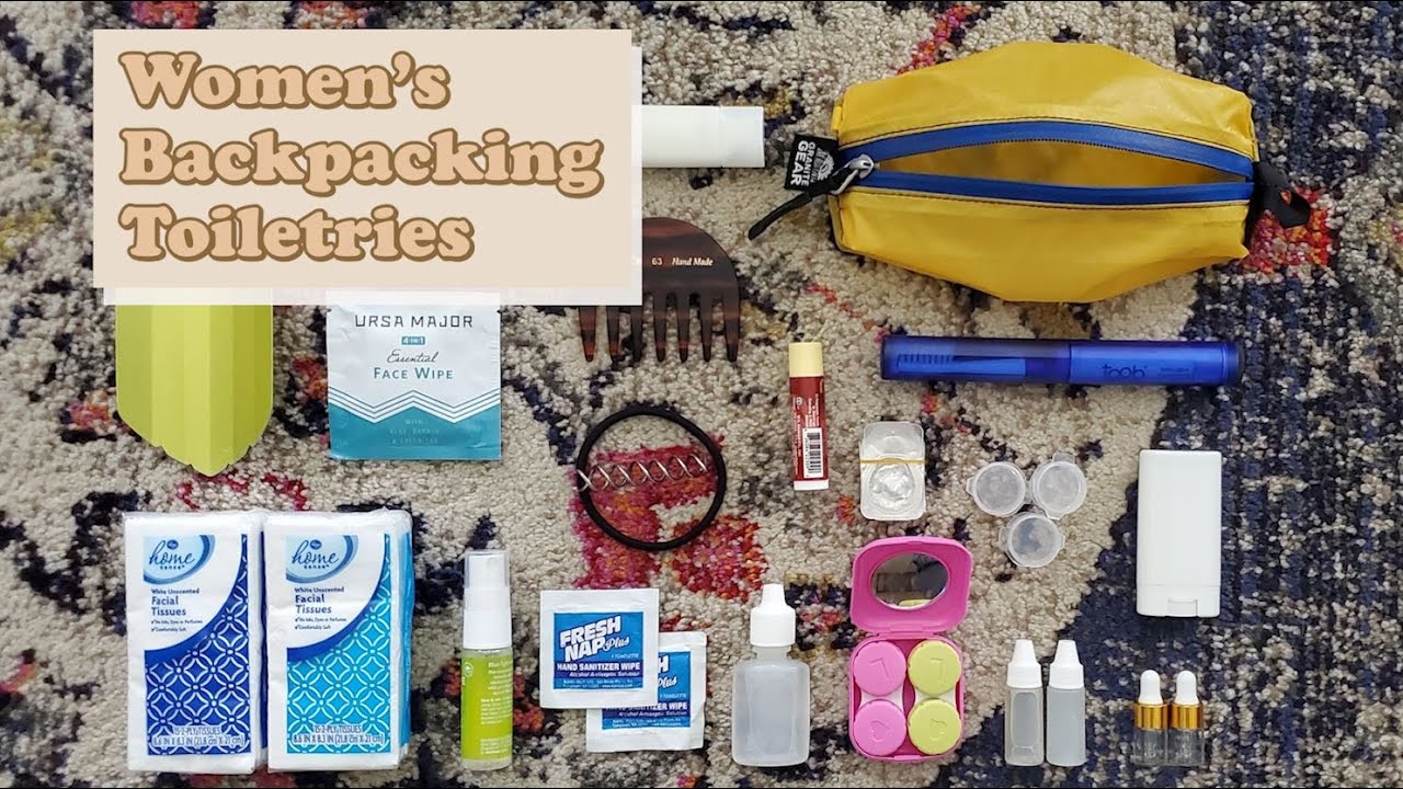 Ultra Lightweight Backpacking Toiletries (in 1 liter Bag) | Contact Lens | Skincare