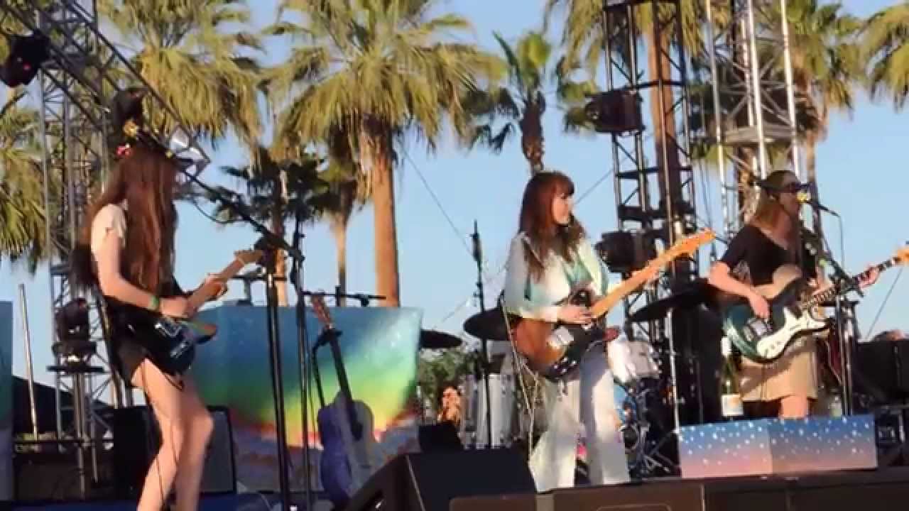 Jenny Lewis performing Girl on Girl with HAIM at Coachella 2015