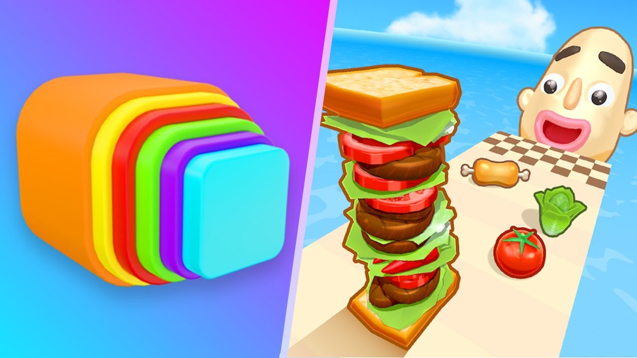 Smash Runner vs Sandwich Runner All Levels Dual Gameplay İOS NEW Update Apk..