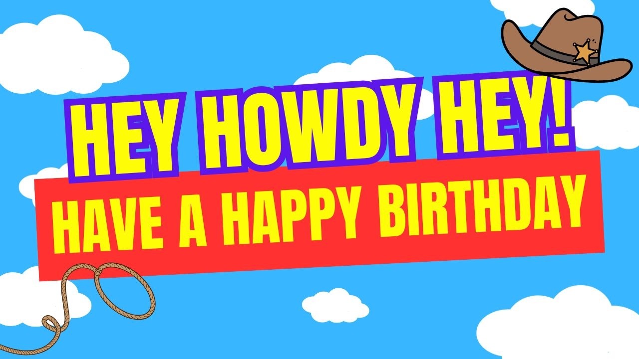 Cowboy Happy Birthday Party TV Screen 🤠🎉 | 2 Hour Western Kids Birthday Wallpaper with Music
