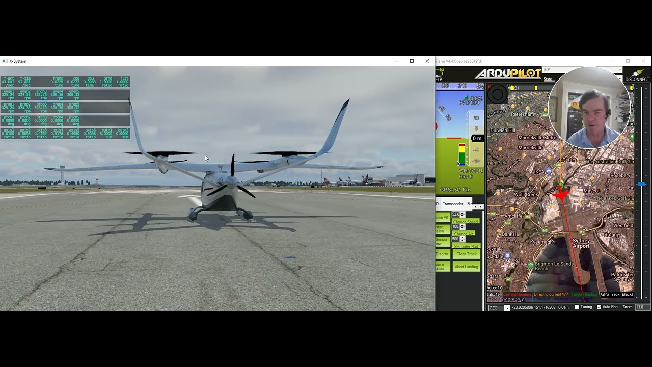 ArduPilot with XPlane12, flying the Alia